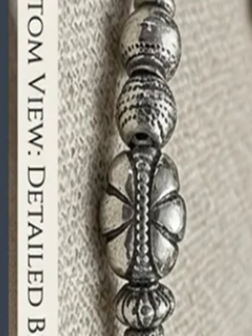 Vintage Tribal Distressed Silver Bangle Stretch Bracelet Ethnic Boho Wide Band - Picture 13 of 13